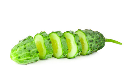 Fresh ?ucumbers isolated on a white background