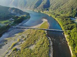 高知県四万十市　佐田沈下橋の風景