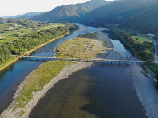 高知県四万十市　佐田沈下橋の風景