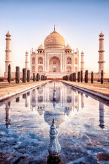 Naklejka premium Taj Mahal mausoleum in Agra, Uttar Pradesh, India