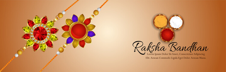 Raksha bandhan islamic festival banner or header