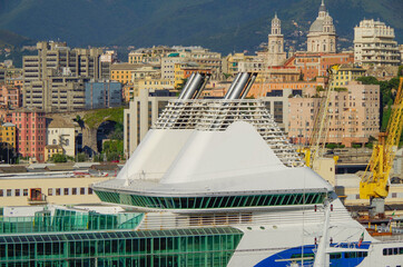 Maintenance refurbishment of luxury passenger ferry cruiseships cruise ship liners in dry dock...