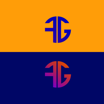 FG initial letter logo vector template | Creative modern monogram Circle logo
