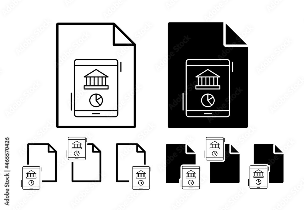 Poster smartphone, chart, banking vector icon in file set illustration for ui and ux, website or mobile app