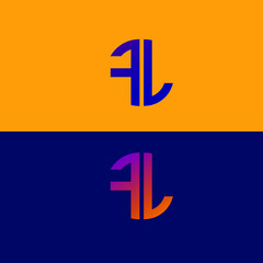 FL initial letter logo vector template | Creative modern monogram Circle logo
