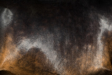 Brown horse coat closeup background texture.