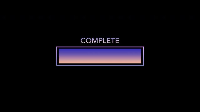 Pink and purple loading bar animation with alpha channel