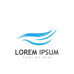 Fototapeta premium Water wave icon vector