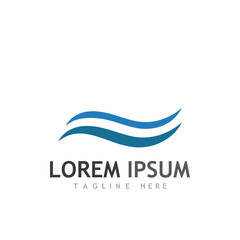 Fototapeta premium Water wave icon vector