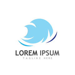 Water wave icon vector