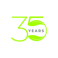 35 Years Anniversary Vector Template