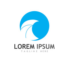 Water wave icon vector