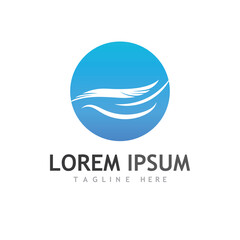 Water wave icon vector