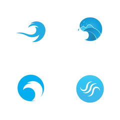 Water wave icon vector