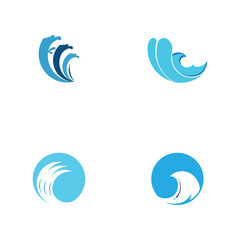 Naklejka premium Water wave icon vector