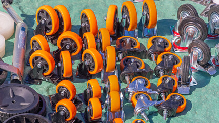 Orange Caster Wheels