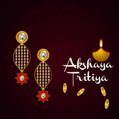 Akshaya tritiya indian jewellery festival sale promotion with gold earings