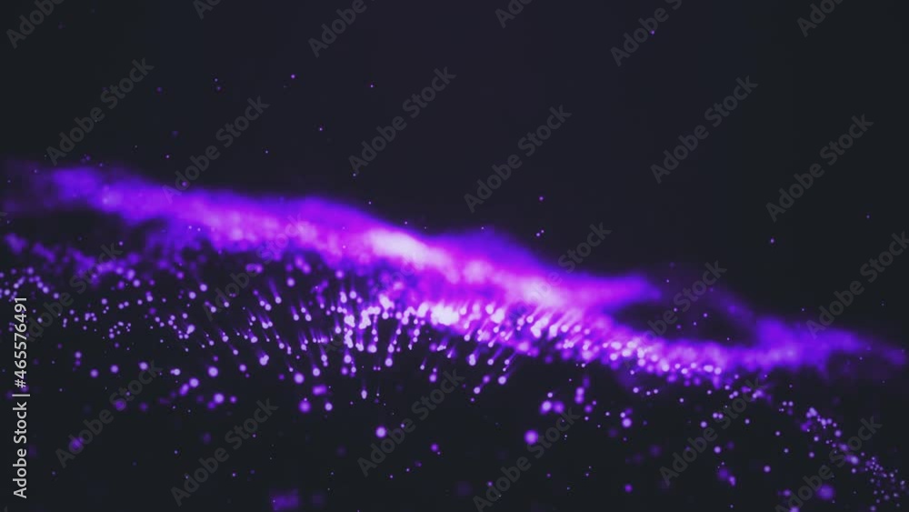Poster abstract purple digital wave background big data universe dark blue 3d rendering animation blurred p