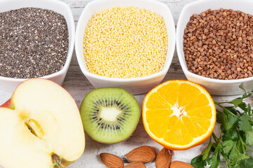 Best nutritious food for healthy thyroid. Natural eating containing vitamins