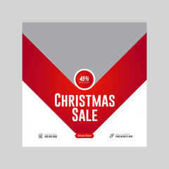 Fototapeta premium Christmas Social Media Post Design Or Christmas Sale Instagram Post