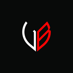 UB letter logo creative design. UB unique design
