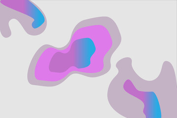 abstrac geometric illustration of a pair of pink hearts on white