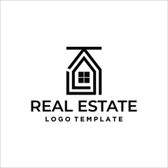 Real Estate Logo, House Logo, House and Window Logo Design