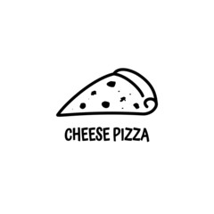 Slice of pizza on vintage style Retro Vintage Restaurant logo