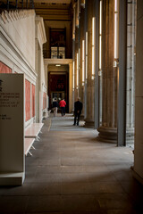 Germany, Berlin, Museum Island, exhibition hall, guard