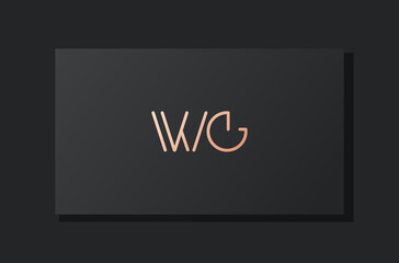 Abstract luxury initial letter WG logo.