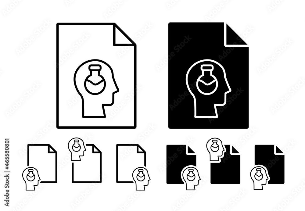Aufkleber head flask vector icon in file set illustration for ui and ux, website or mobile application