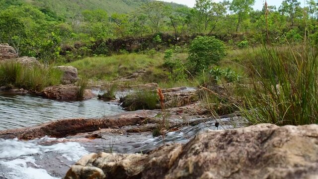 Uma parada para relaxar na cachoeira
