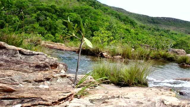 Uma parada para relaxar na cachoeira
