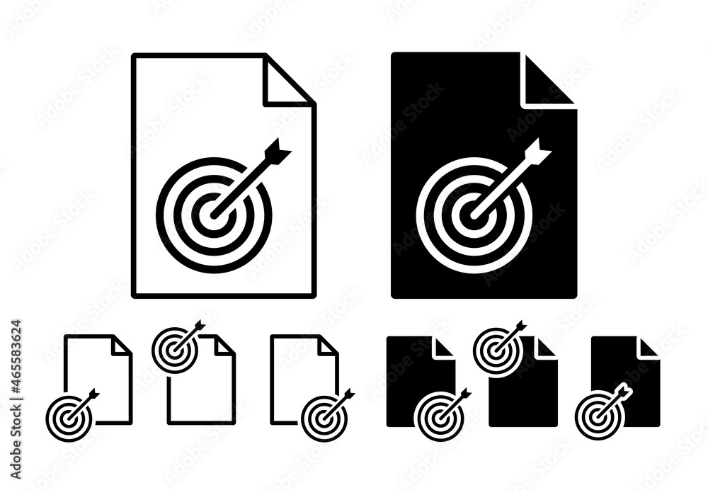 Poster target, arrow, business vector icon in file set illustration for ui and ux, website or mobile applic