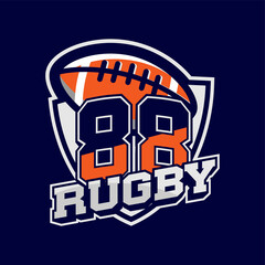 Rugby Sport Club Logo Vector