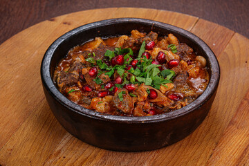Georgian traditional cuisine - meat with potato