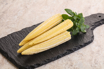 Vegan food - raw baby corn