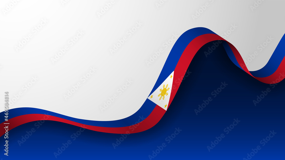 Poster eps10 vector patriotic background with philippines flag colors. an element of impact for the use you