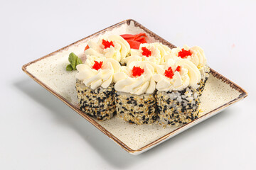 Japanese roll with soft cheese