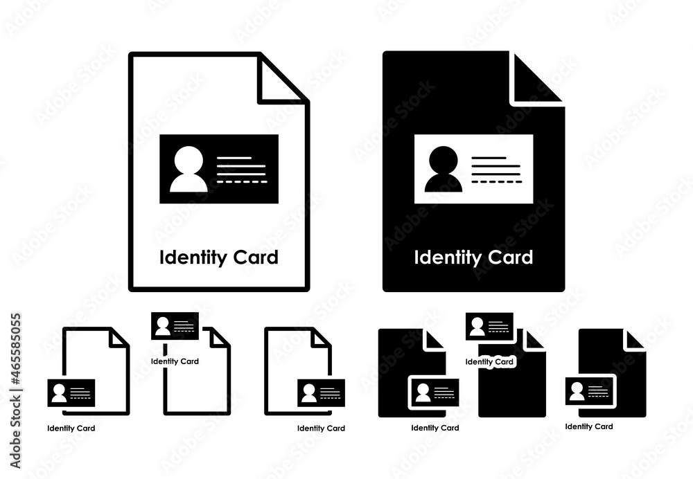 Poster paper, user, card vector icon in file set illustration for ui and ux, website or mobile application