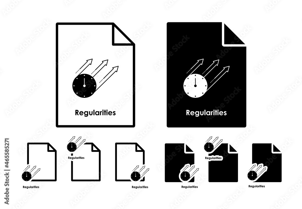 Poster clock, arrow, growth vector icon in file set illustration for ui and ux, website or mobile applicati