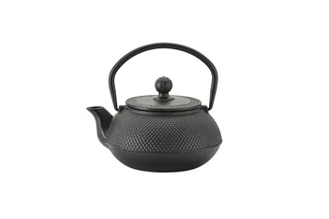 Tea pot on white background and free space for your decoration. 