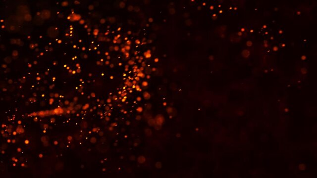 火の粉の背景。ループ動画