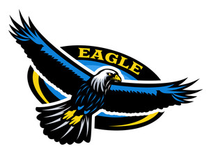 Flying eagle badge design logo