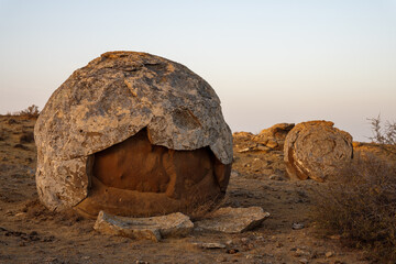 Torysh - valley of round stones. This place is famous for thousands of randomly arranged round...