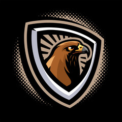 Obraz premium Falcon head mascot logo