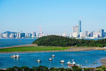 The scenery of Xiamen Haicang Bay