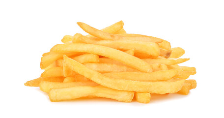 French fries isolated on white background.