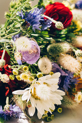 summer bouquet on the white