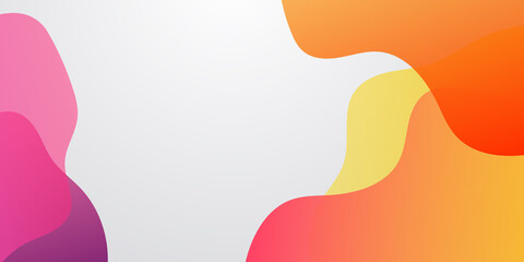 Abstract orange pink yellow red liquid background. Modern fresh simple orange abstract background